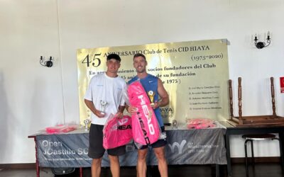 ADRIÁN PÉREZ, se proclama campeón absoluto de la tercera jornada del Circuito Cid Hiaya by HEAD, Memorial Pablo Baena de tenis.